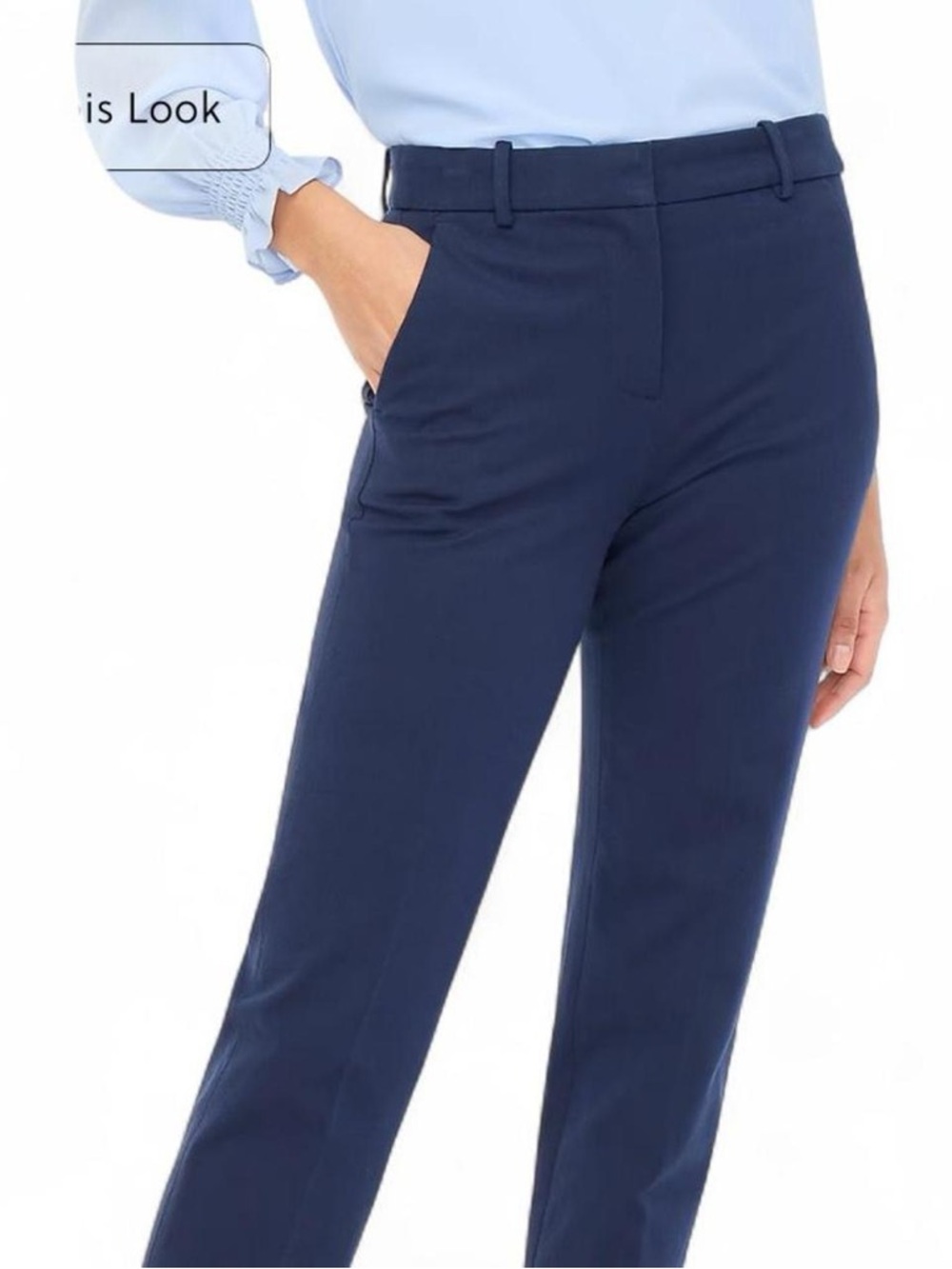 J. Crew Navy Straight-Leg Work Pants
